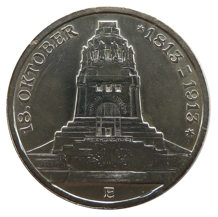 硬币,völkerschlachtdenkmal,钱