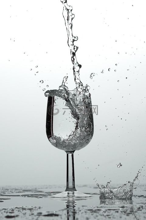 玻璃,水,喝