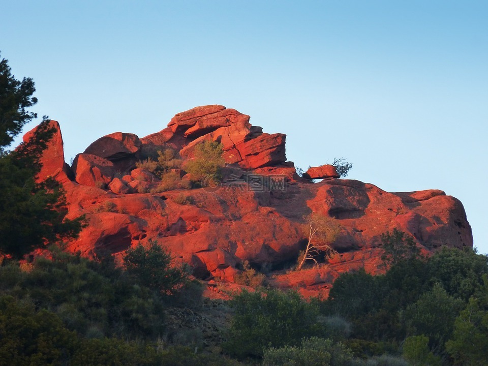 山,红砂岩,红炻器