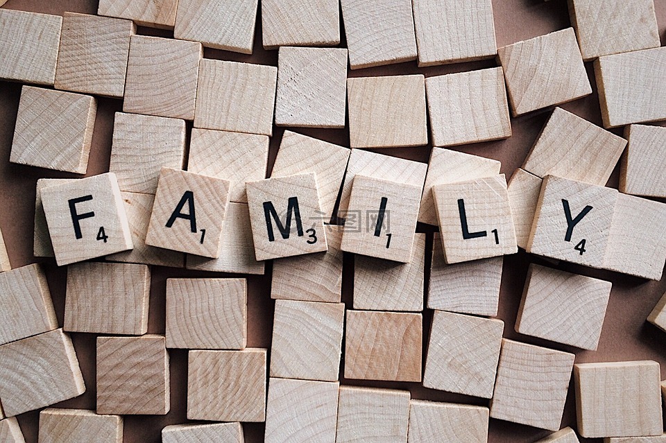 家庭,字母,拼字游戏