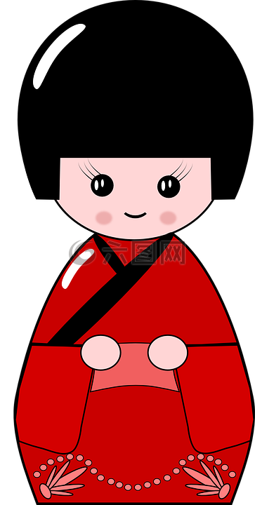 和服,娃娃,日本