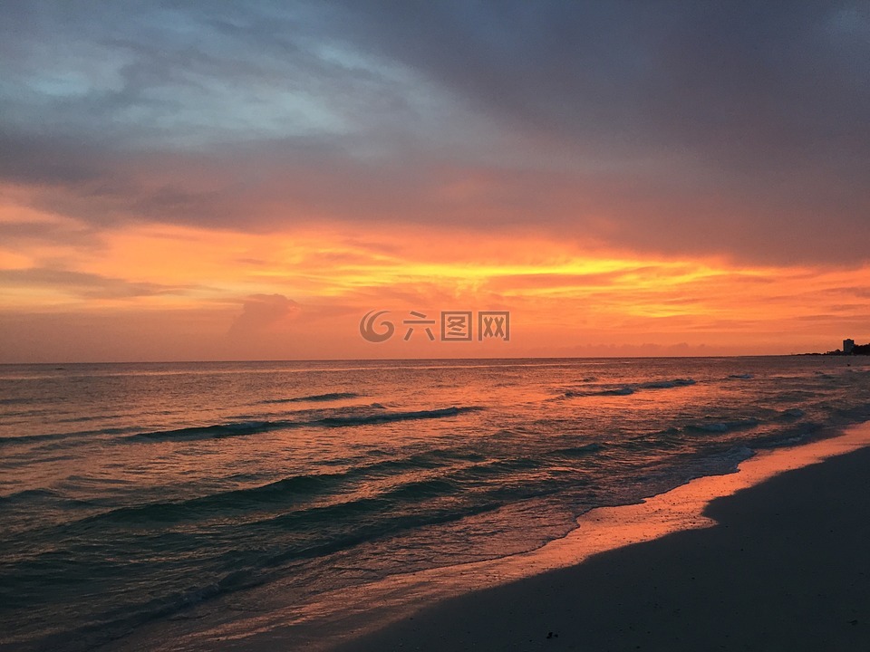 佛罗里达,午睡关键,日落