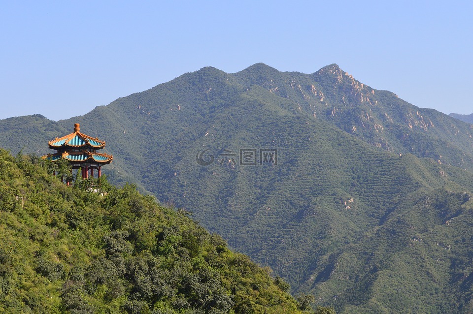 風景,亭子,中式