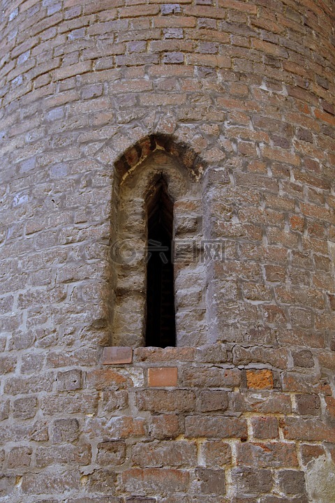 窗口,塔,中世纪