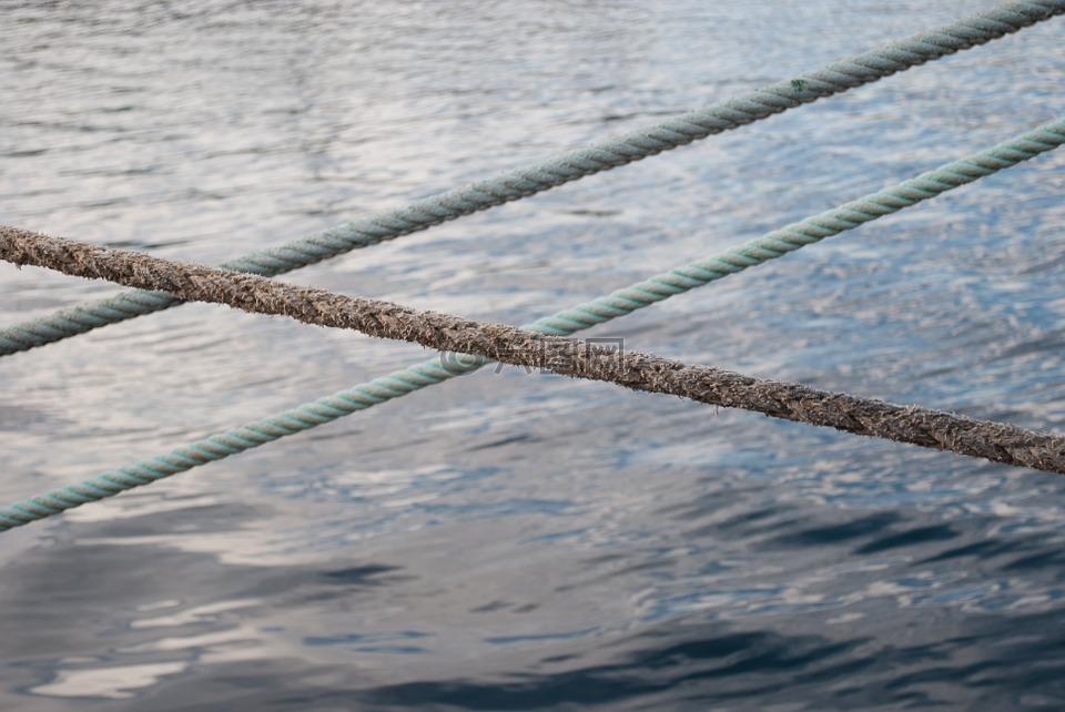 绳索,海,海峡
