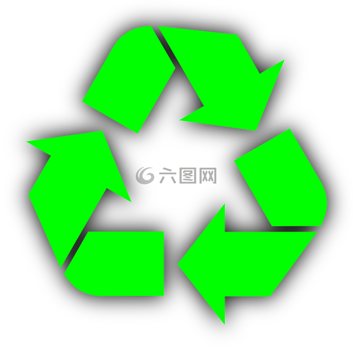 回收,箭头,绿色
