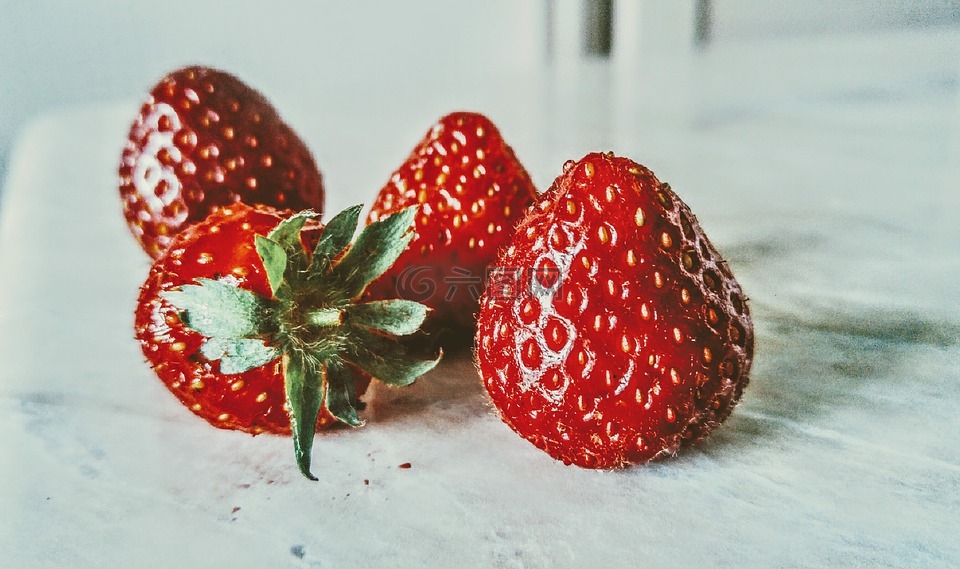 草莓,艺术,美味