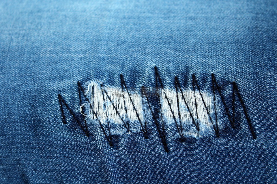 补丁,牛仔裤,模型