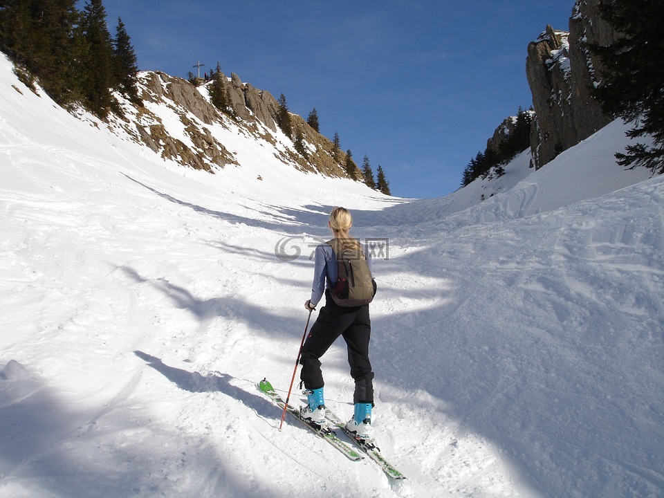 穷乡僻壤skiiing,skitouren前身,雪槽