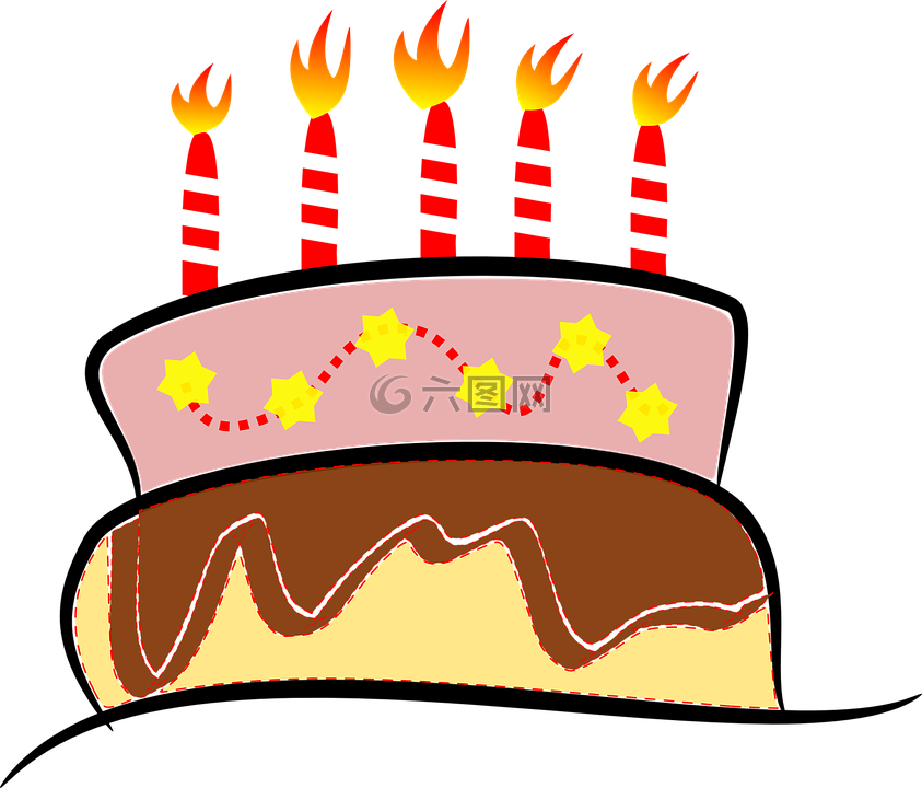 生日蛋糕,蜡烛,蛋糕