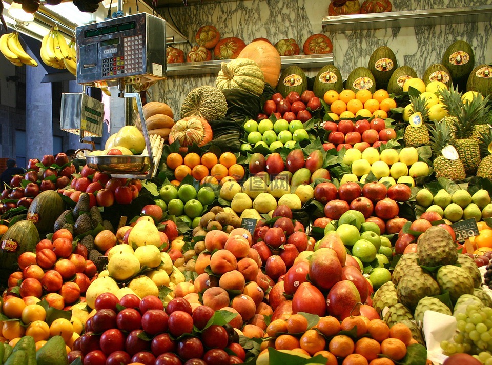 水果,市场,档