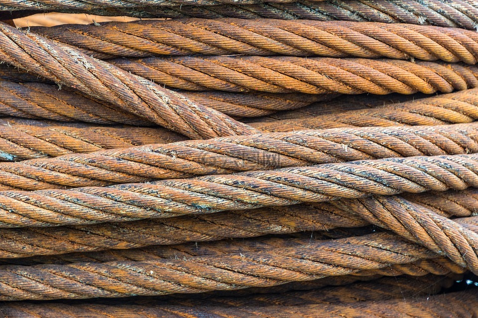 电线,钢丝绳,锈