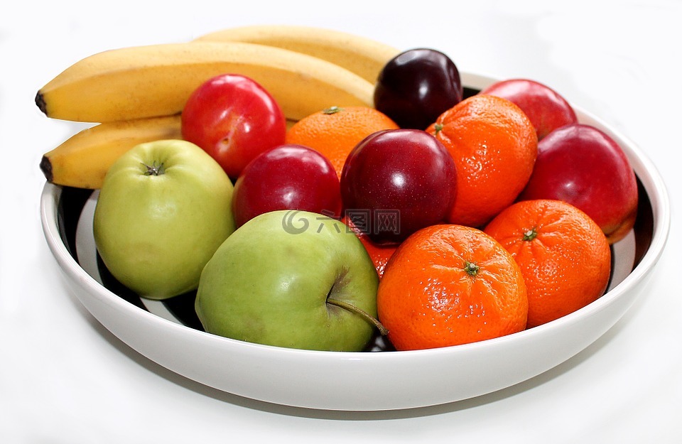 水果,碗,水果碗