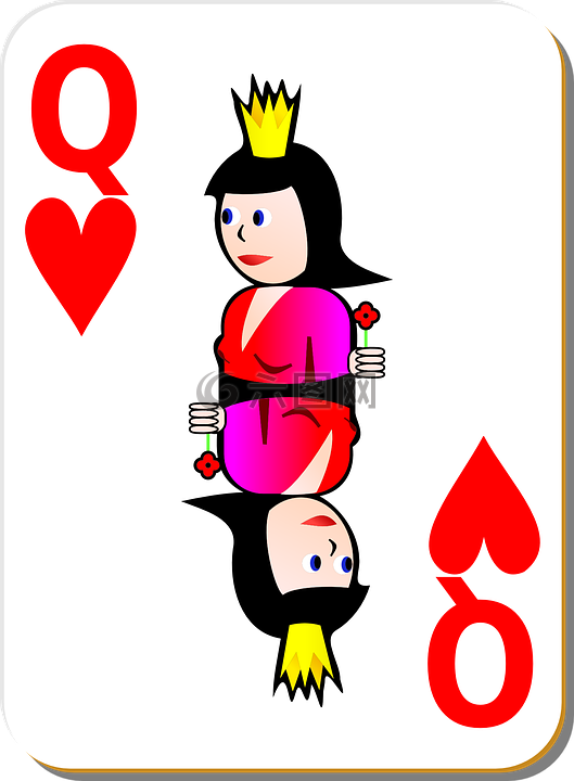 卡,女王,扑克牌