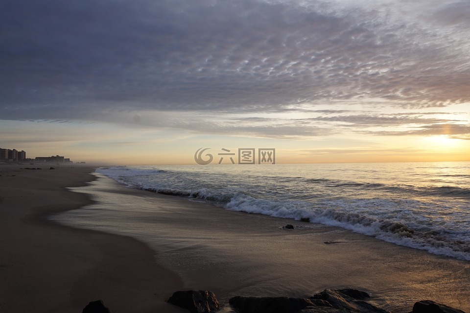 海滩,新泽西州,海洋