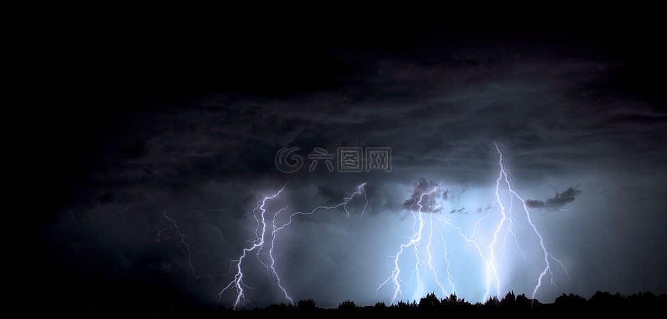 闪电,风暴,亚利桑那州