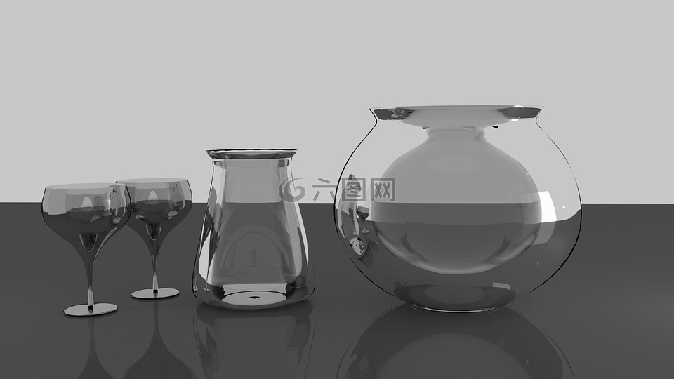 玻璃碗,碗,坛子