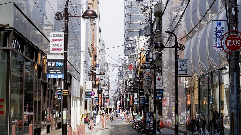 日本,繁华,街道