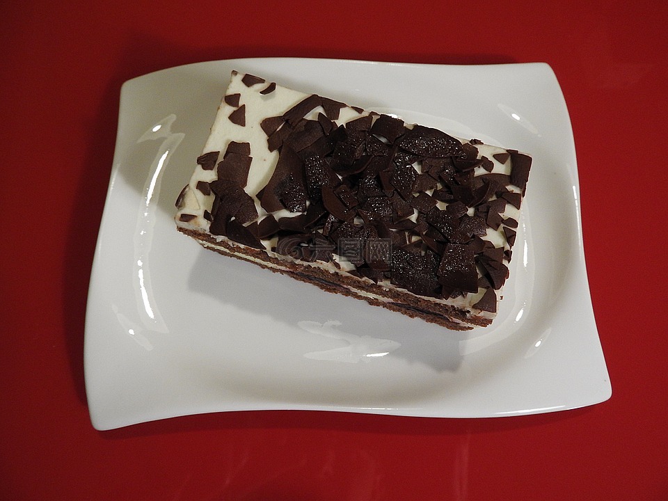 黑森林蛋糕,甜点,巧克力片