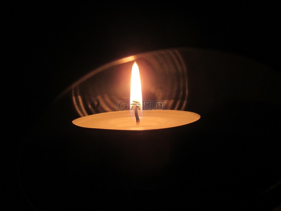 蜡烛,光,在黑暗中的光明