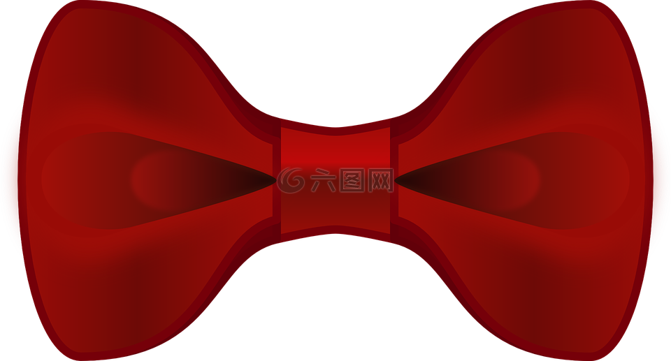 弓,红色,领带