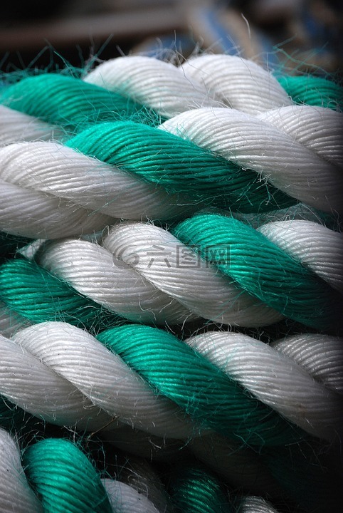 绳,绿色,白