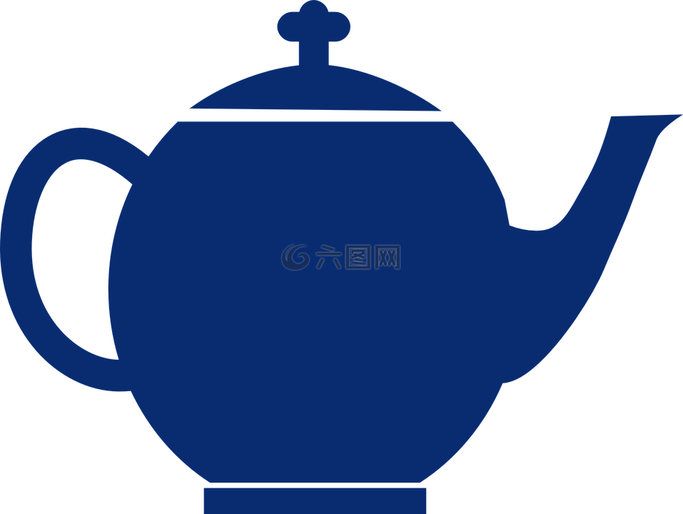 锅,茶壶,蓝色