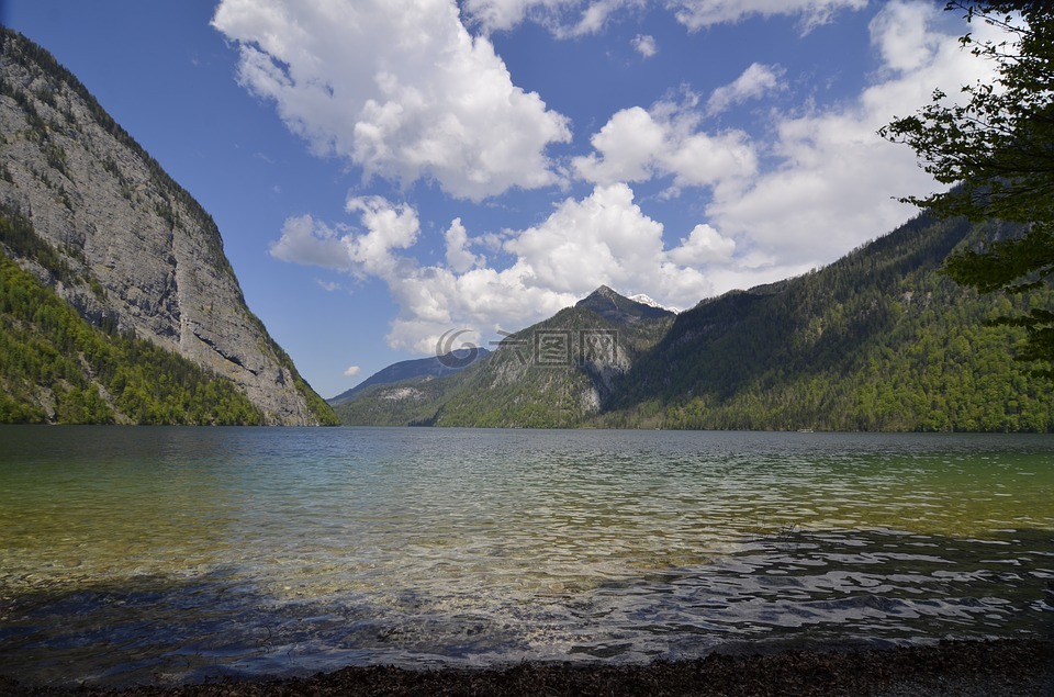 königssee,巴伐利亚,高山