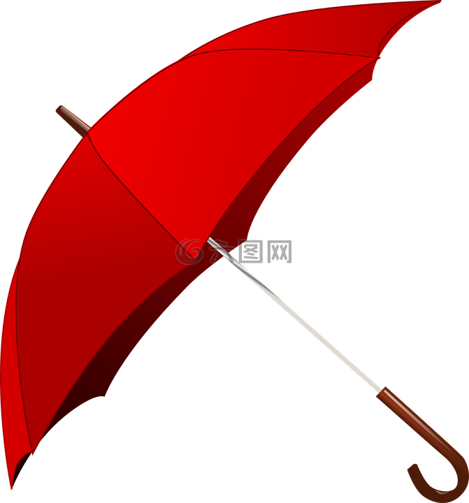 伞,雨,红色