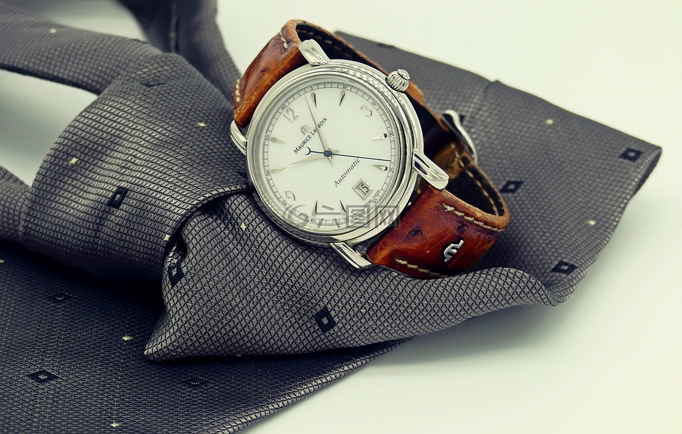 手表,时钟,领带