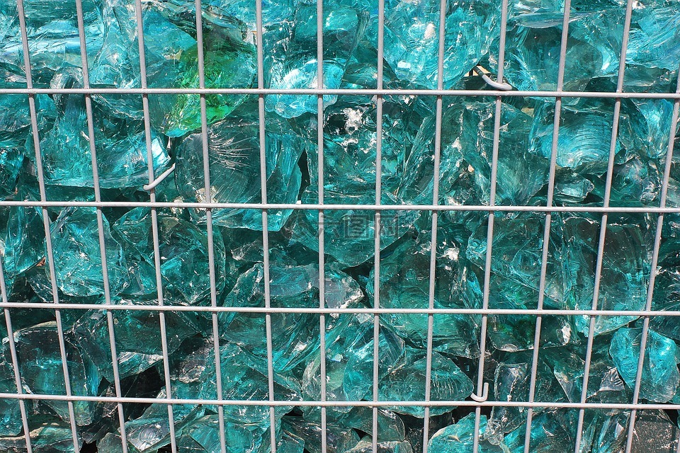玻璃块,格,绿松石