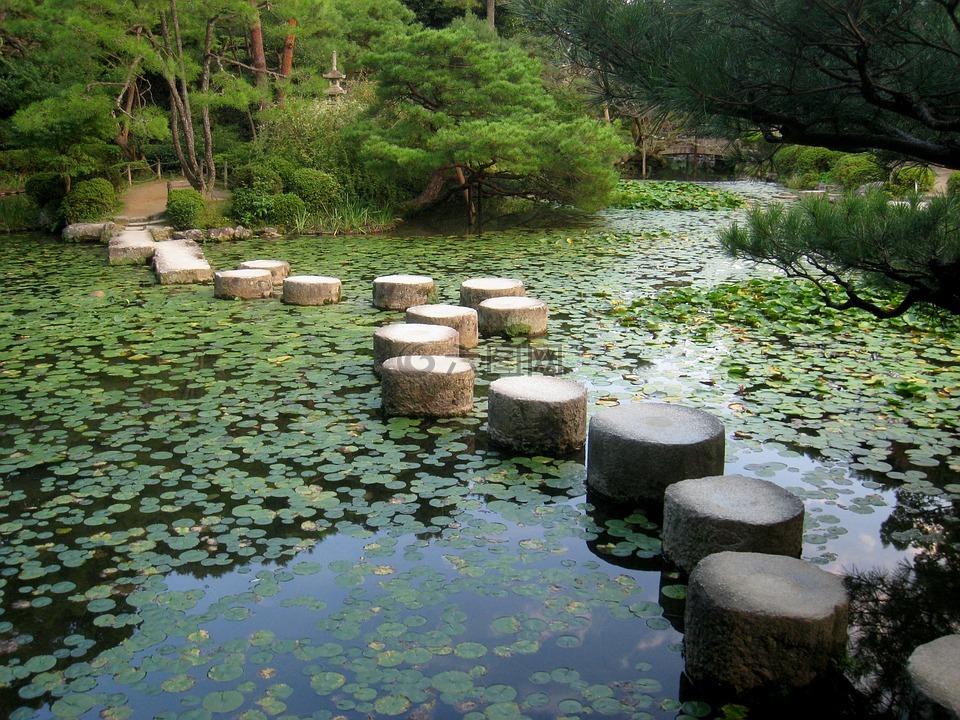 日本花园,京都,日本