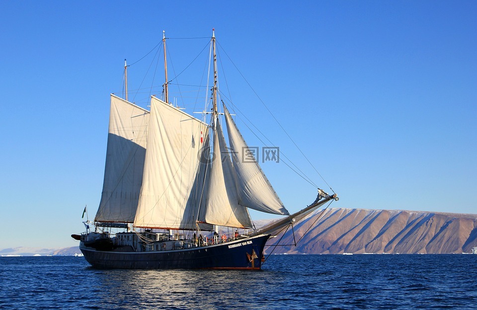 帆船,船舶,格陵兰岛