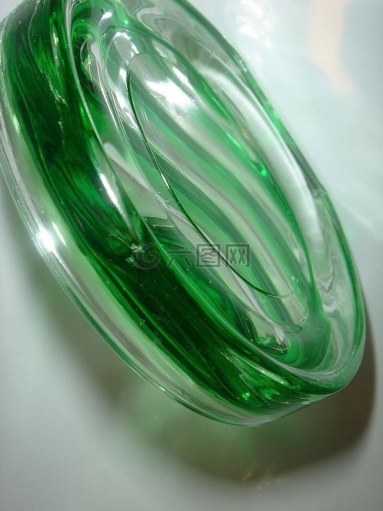 玻璃,曲线,绿色