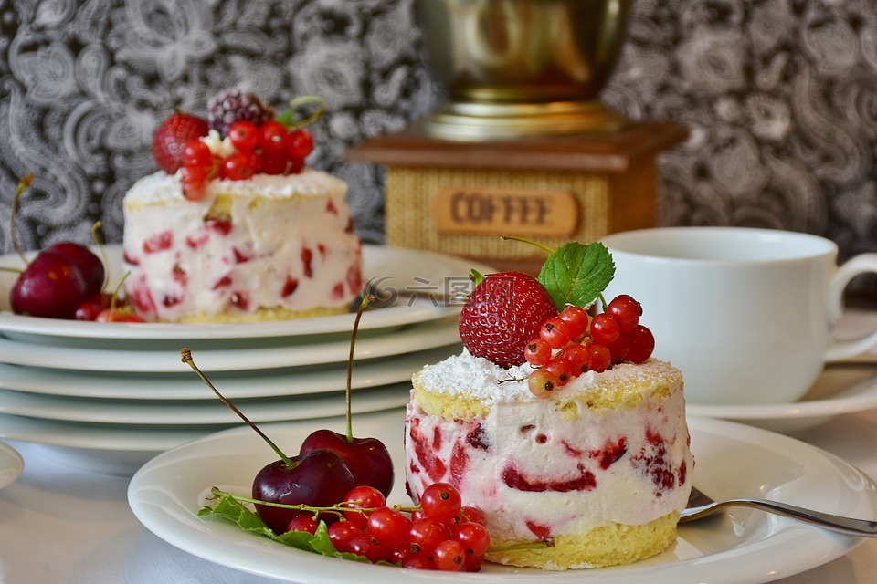 蛋糕,草莓,草莓蛋糕