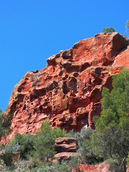 岩,红砂岩,贝利奥拉特