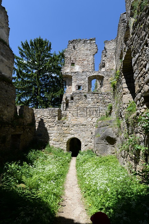 废墟,城堡,古代