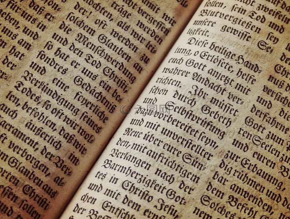 圣经 》,书页,字体