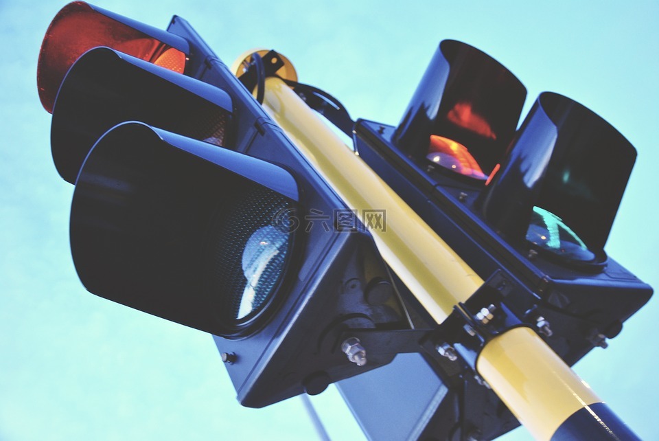 红绿灯,交通,蓝色