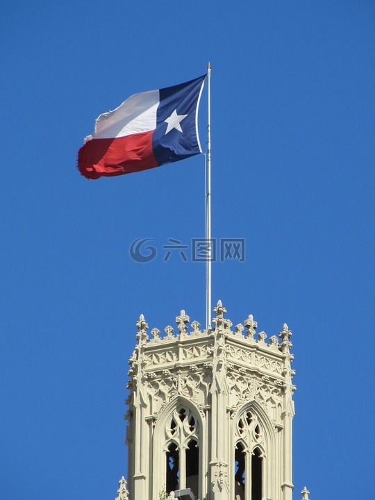 德克萨斯州州旗,挥舞,刘慧卿摩根酒店