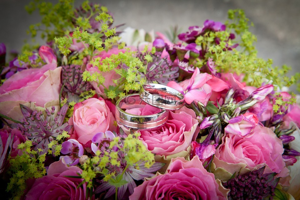 鲜花,婚姻,婚礼