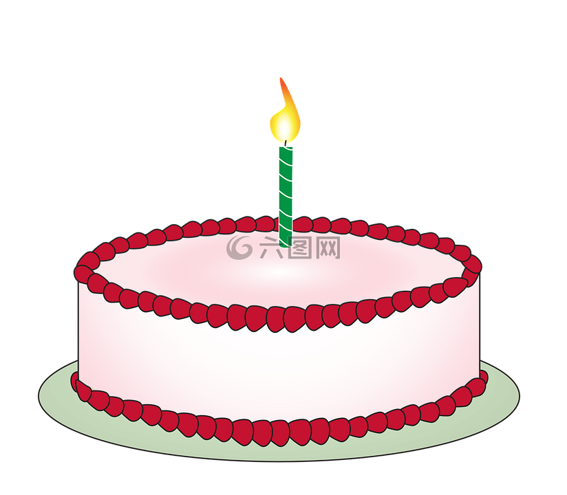 蛋糕,生日,蜡烛