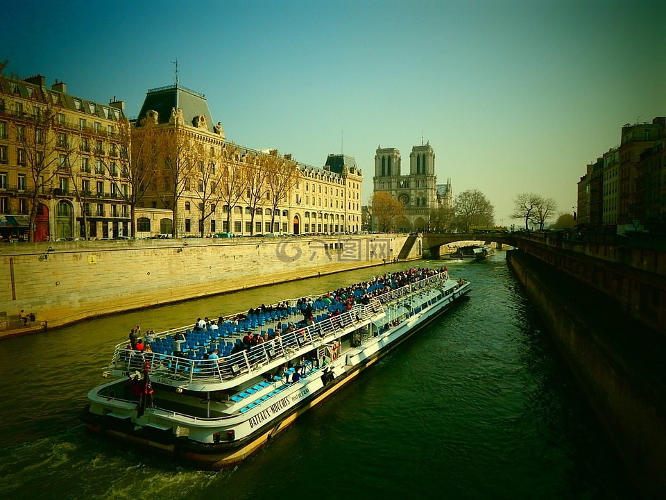 其,巴黎,河