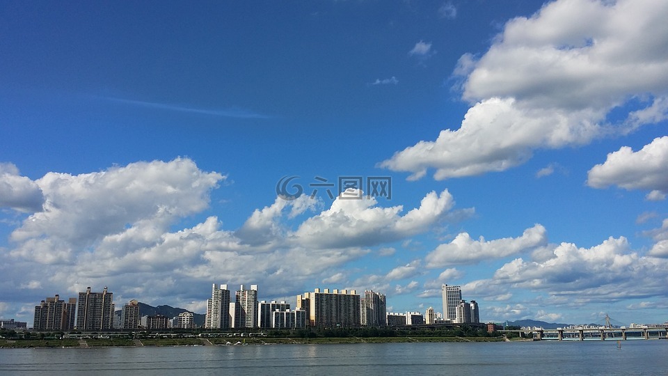 汉河,天空,汉城