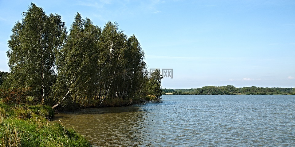 南波希米亚,trebonsko,池塘