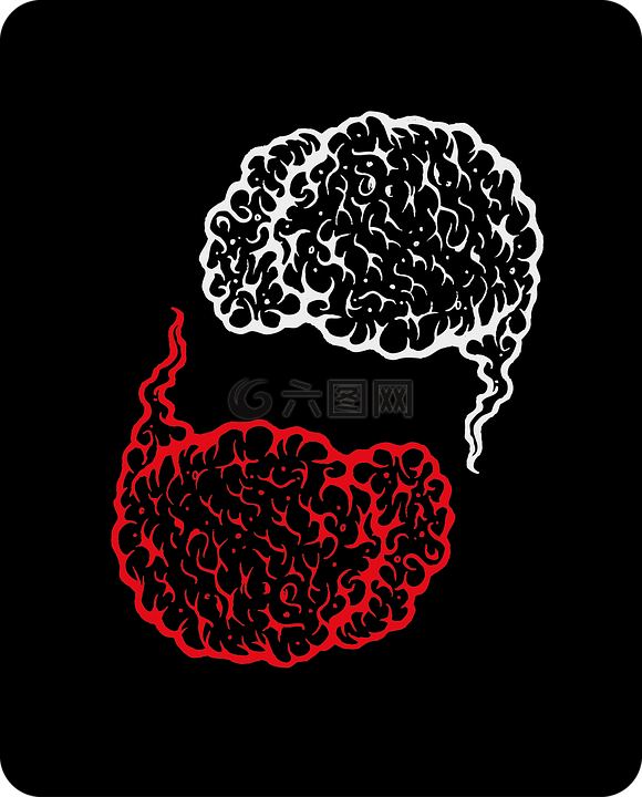 大脑,红色,二元性