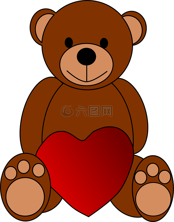 熊,心,爱