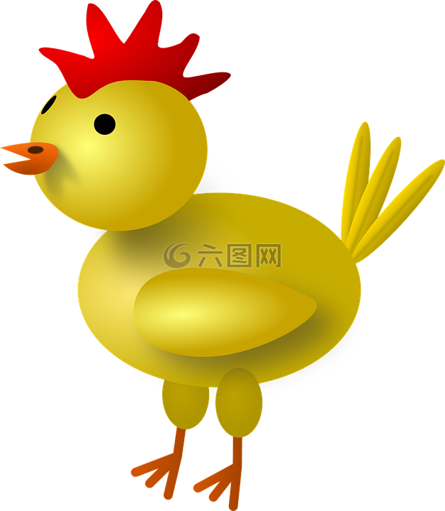 鸡,复活节,黄色动物