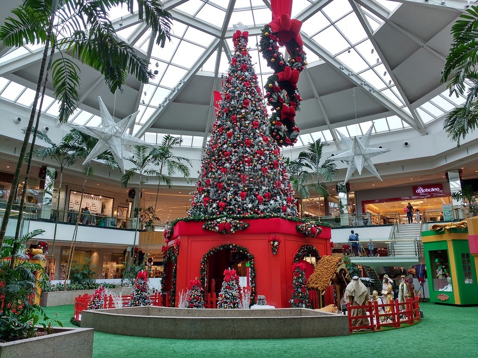 圣诞树,购物中心,度假