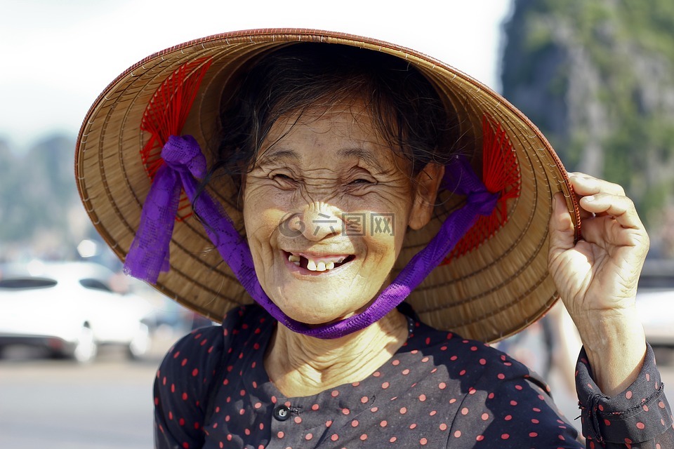 女人,无牙,越南